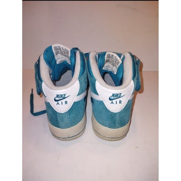Nike Air Force 1 Sneakers Men\'s Size 9 Teal Suede 2013 Sporty Athletic Preppy